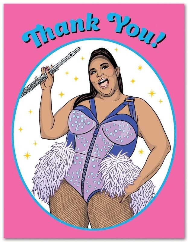 thank you lizzo thank you card available at The Found