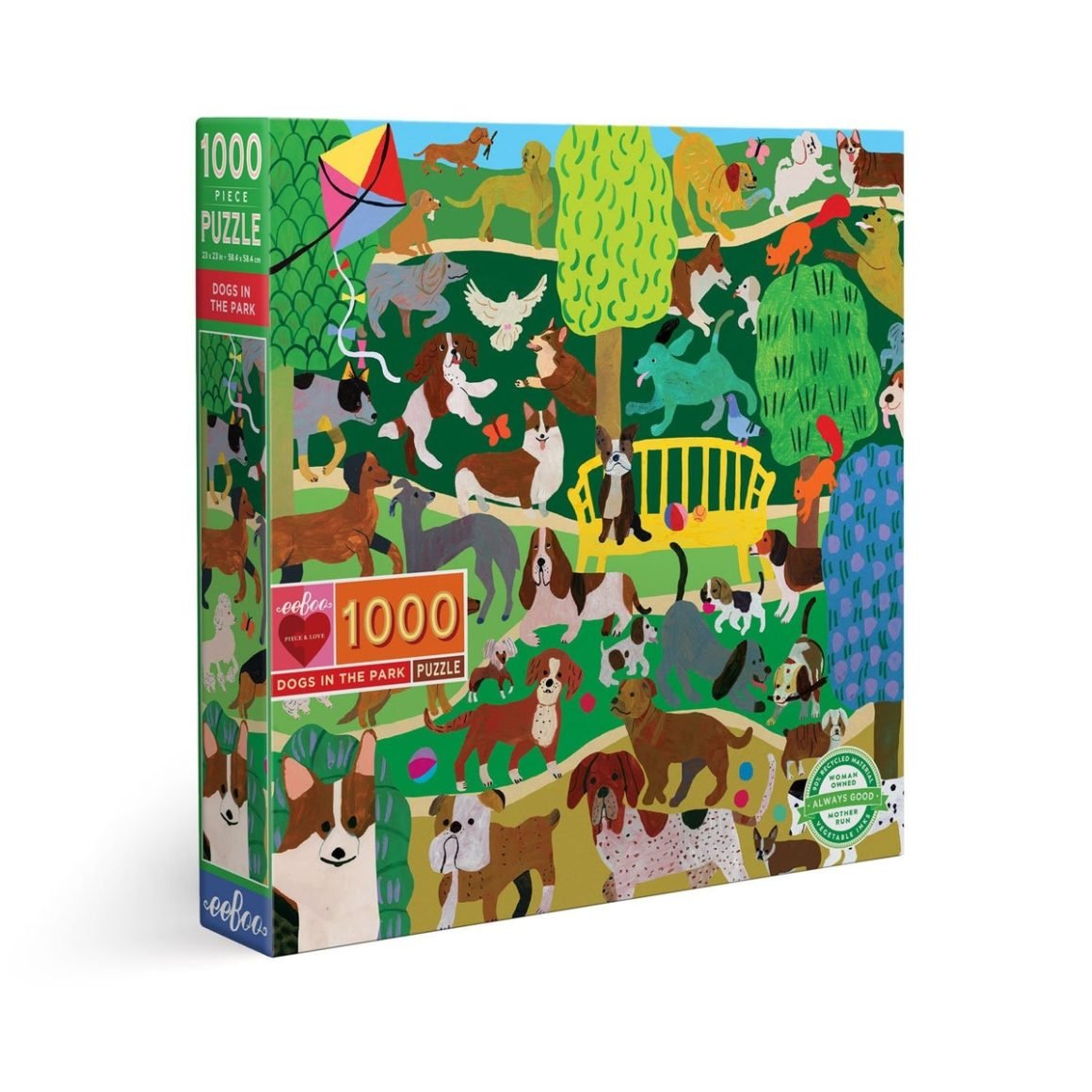 Dogs in the Park 1000 Piece Puzzle by eeBoo