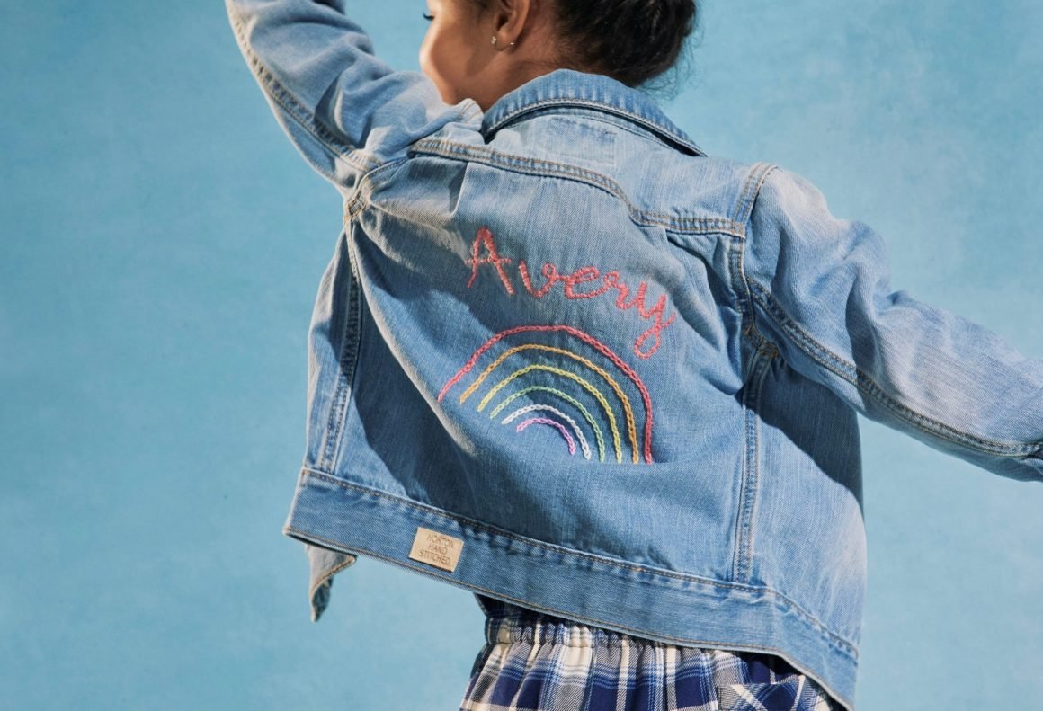 personalized embroidered denim jacket by Horton Handmade Shop