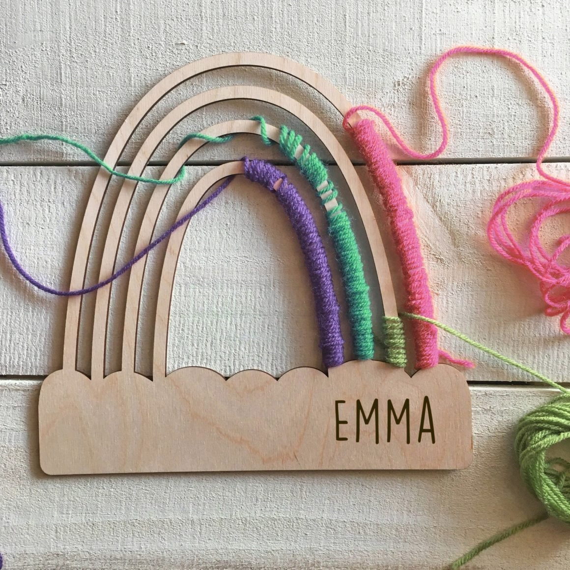 Personalized Rainbow Craft for Kids by Whisker Works