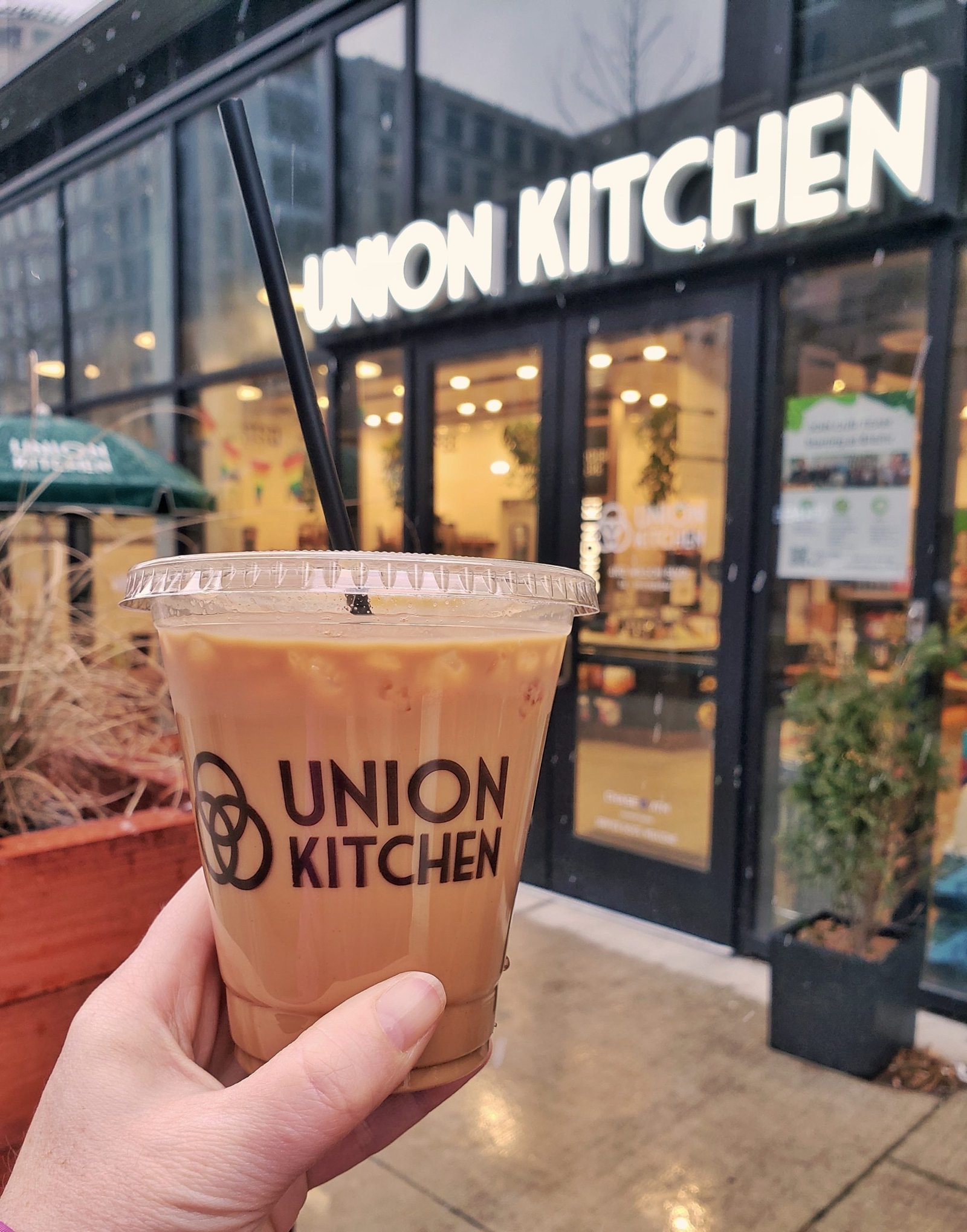 iced oat milk latte from Union Kitchen in Arlington, VA