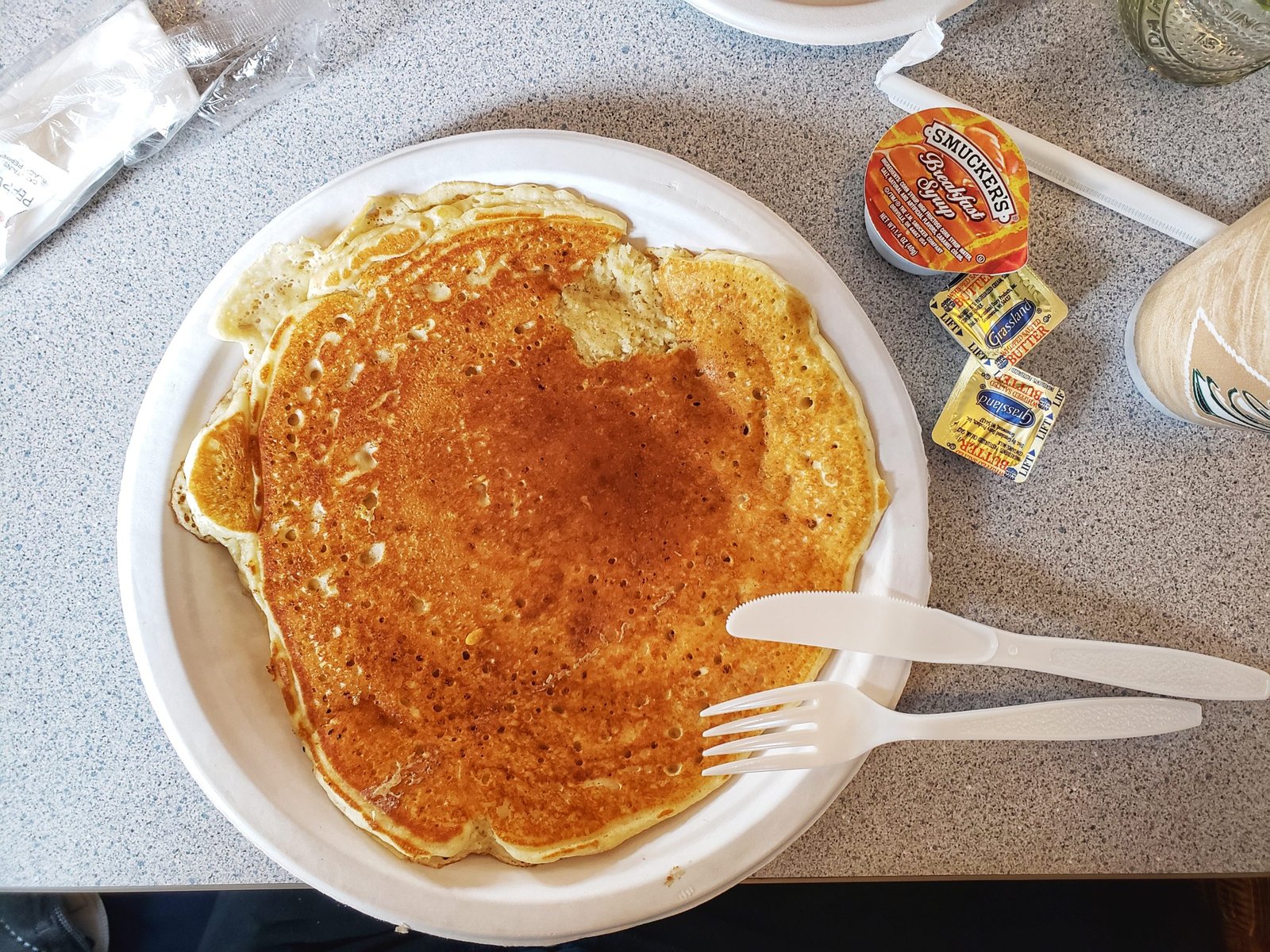 pancakes for breakfast at Mystic Depot Roasters