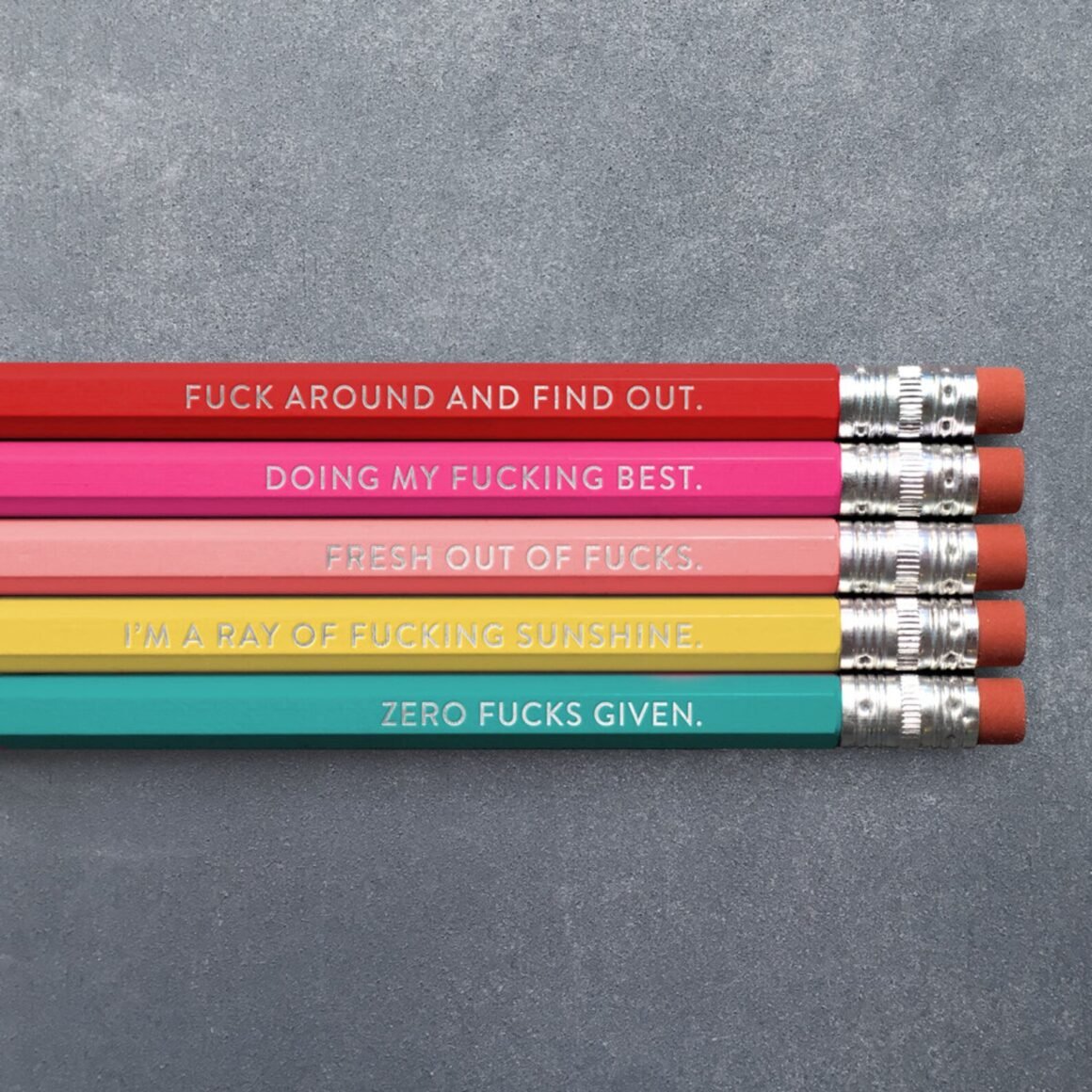 colorful wooden pencils from Huckleberry Press on Etsy