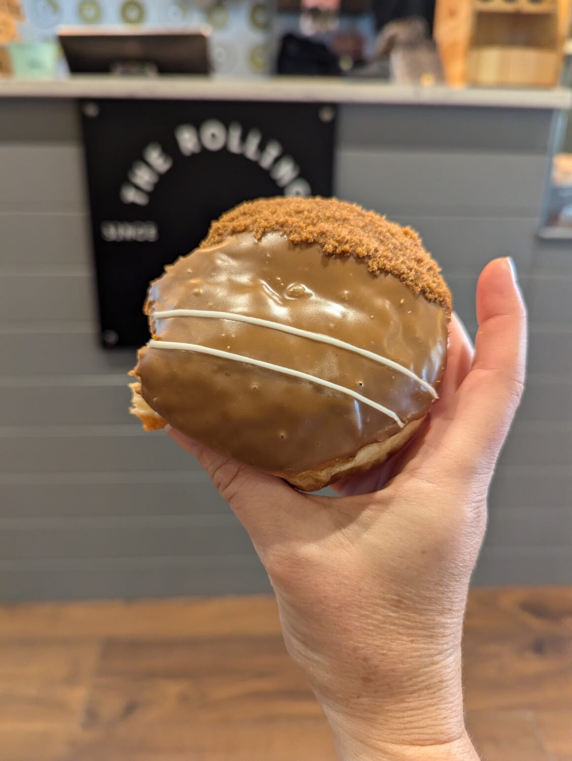 caramelised biscuit donut at The Rolling Donut Dublin