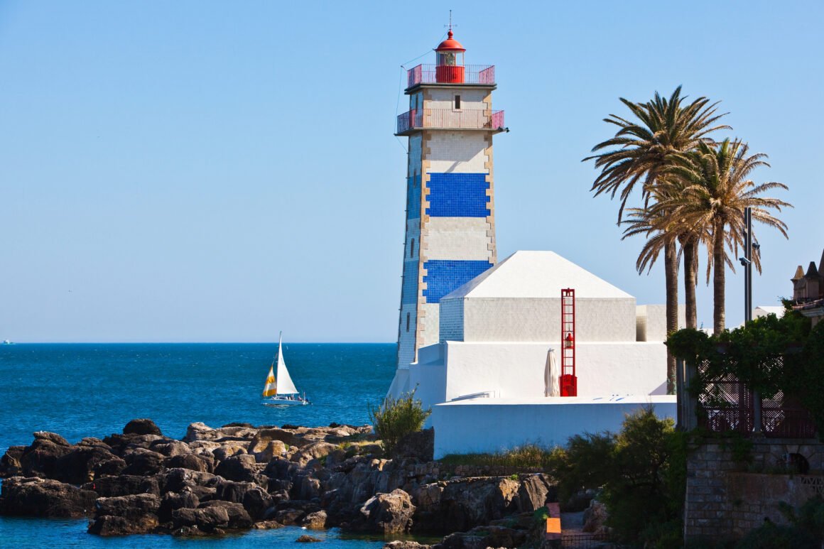 Santa Marta Lighthouse in Cascais, Portugal