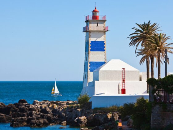 Santa Marta Lighthouse in Cascais, Portugal