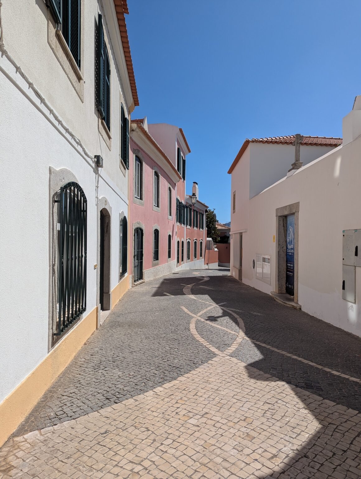 a road in Cascais of mosaics
